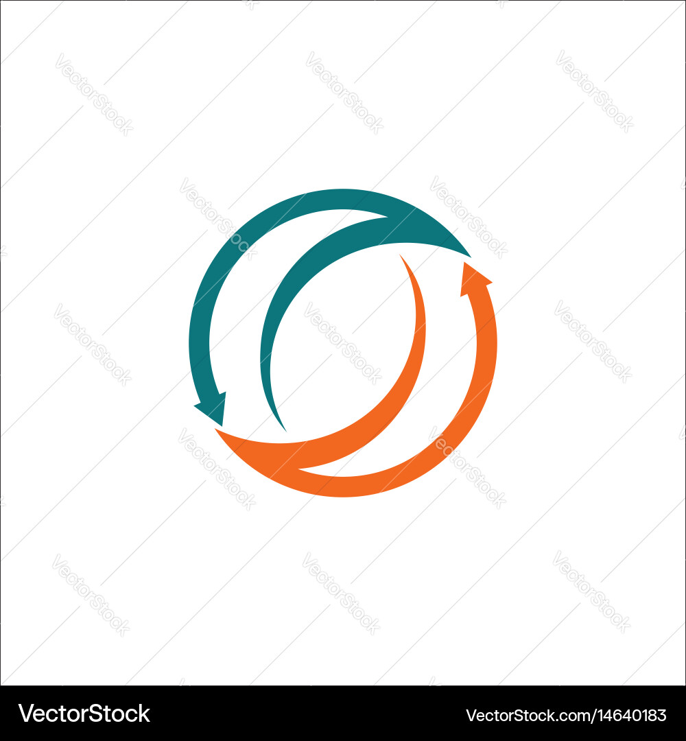 Arrow circle abstract logo Royalty Free Vector Image