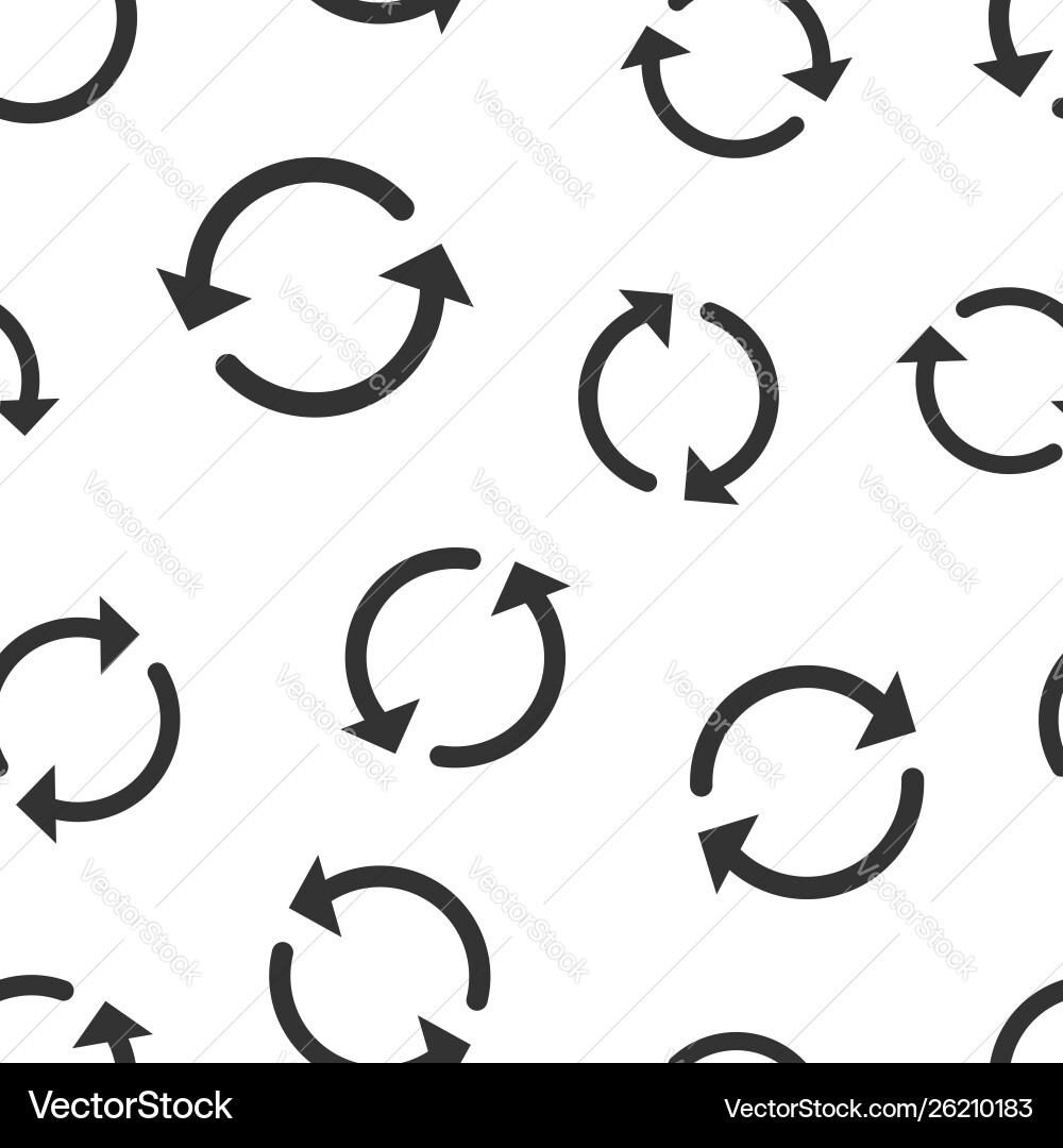 Arrow rotation icon seamless pattern background Arrow rotation icon seamless pattern background vector image