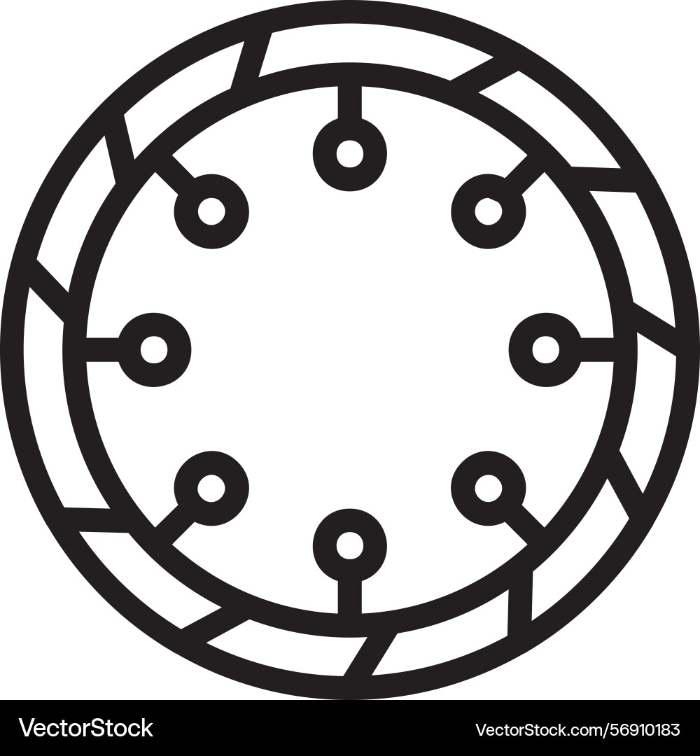 Bangle linear style icon design vector image