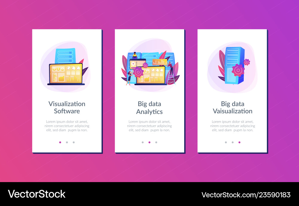 Big Data Visualisierung App Interface Template Big Data Visualisierung App Interface Template vektorbild