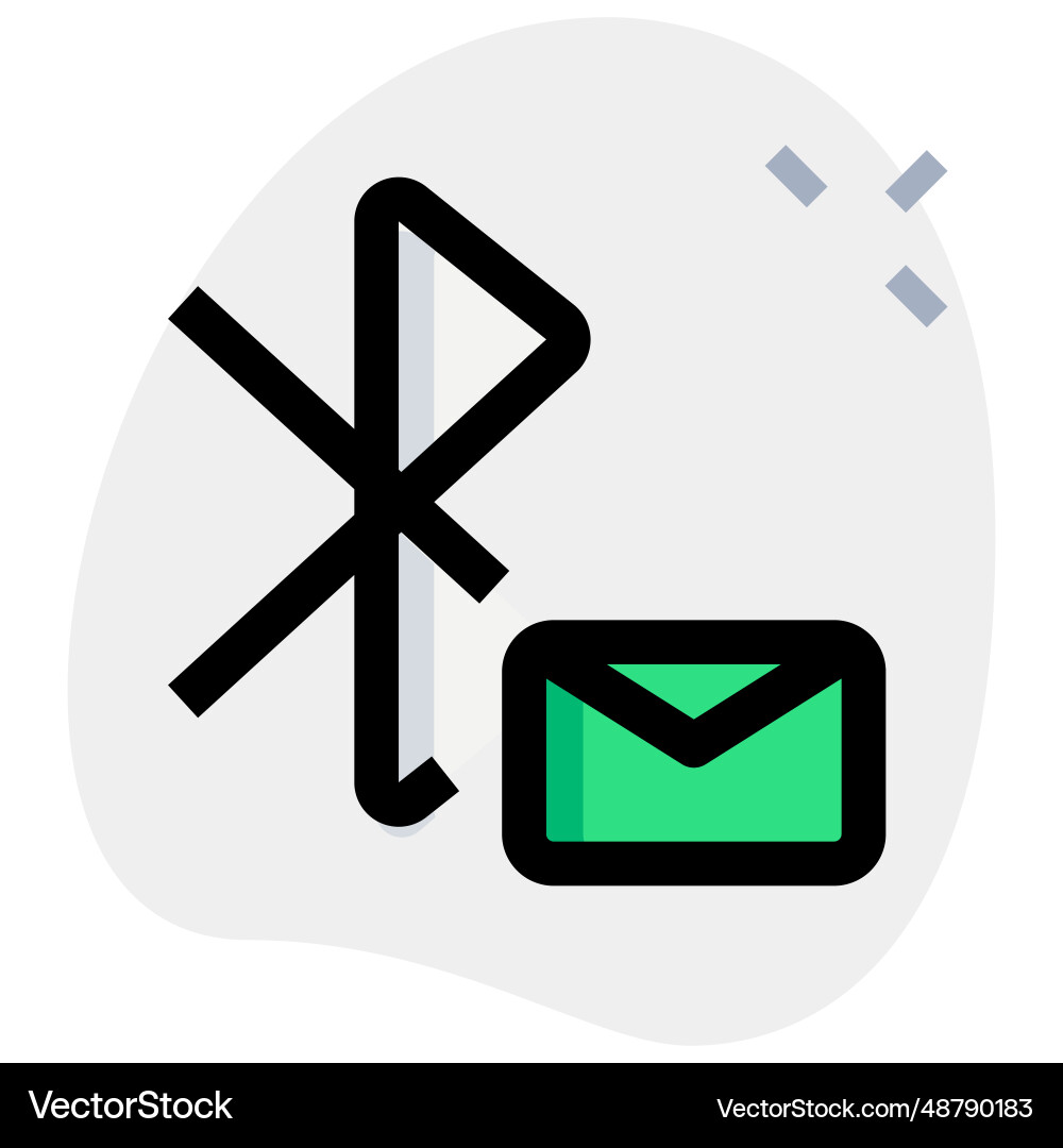 Bluetooth used to send text messages Vector Image