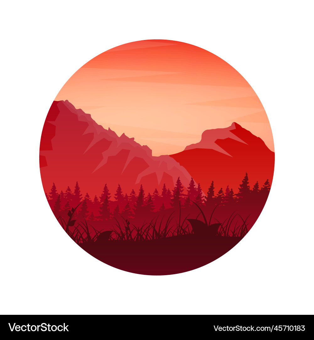Bunte Naturlandschaft Panorama Bunte Naturlandschaft Panorama vektorbild