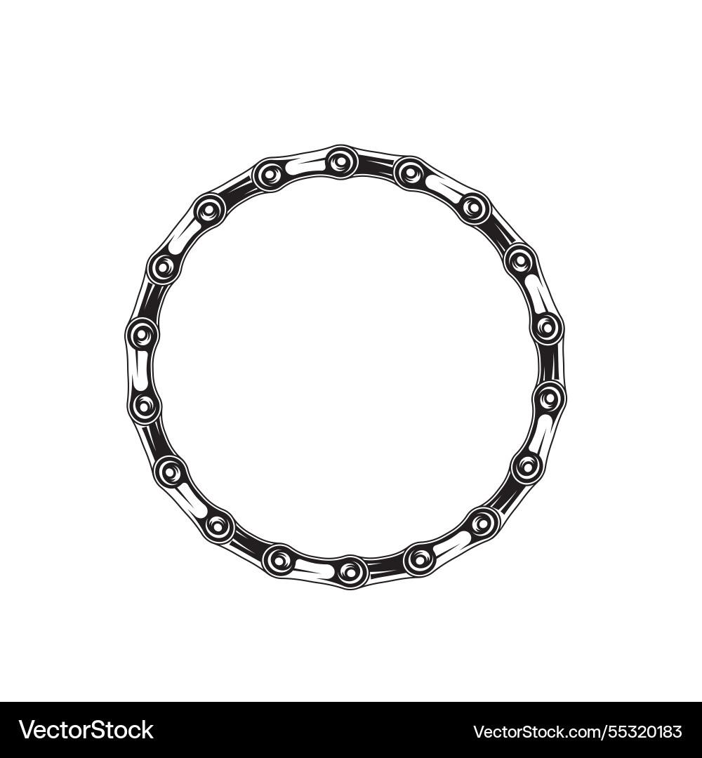 Circular automotive chain icon element Royalty Free Vector