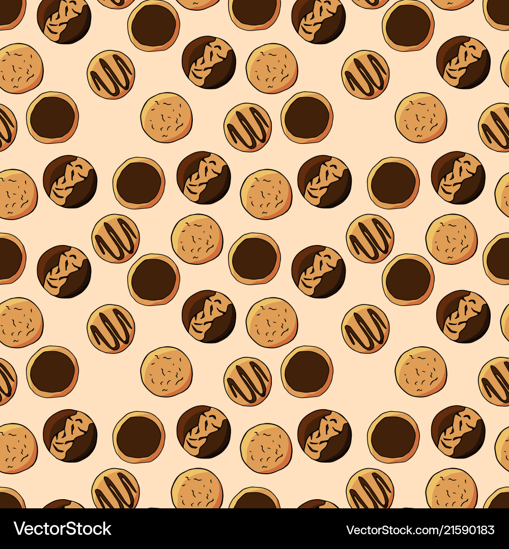 Cookies pattern Vector Image