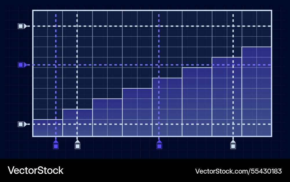 Futuristic hud interface featuring a dynamic bar Futuristic hud interface featuring a dynamic bar vector image
