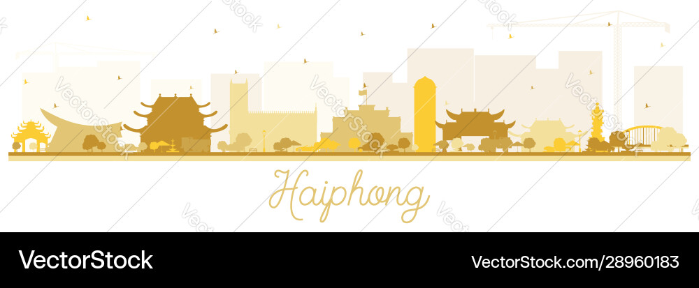 Haiphong vietnam city skyline silhouette Haiphong vietnam city skyline silhouette vector image