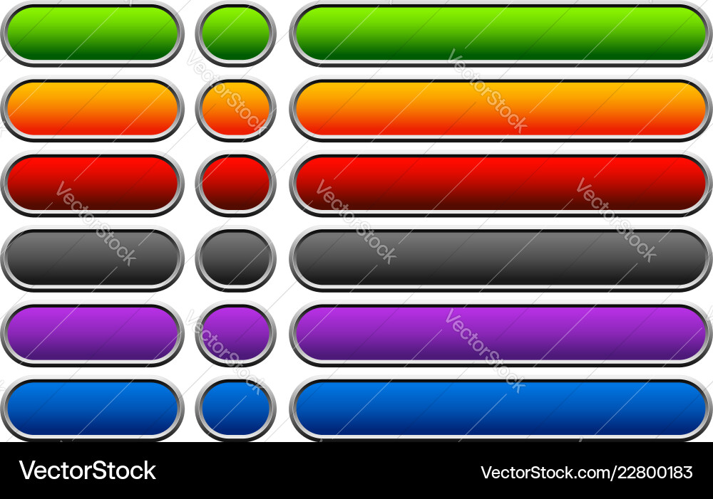 Horizontal buttons with blank space rounded Horizontal buttons with blank space rounded Vector Image
