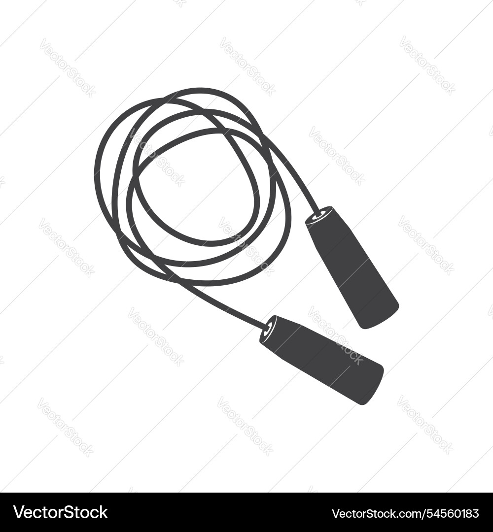 Jumping rope icon in flat style gymnastic Vector Image