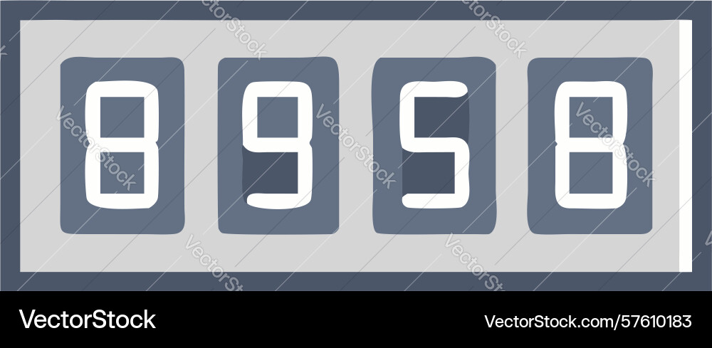 Numeric digital counter display icon design vector image