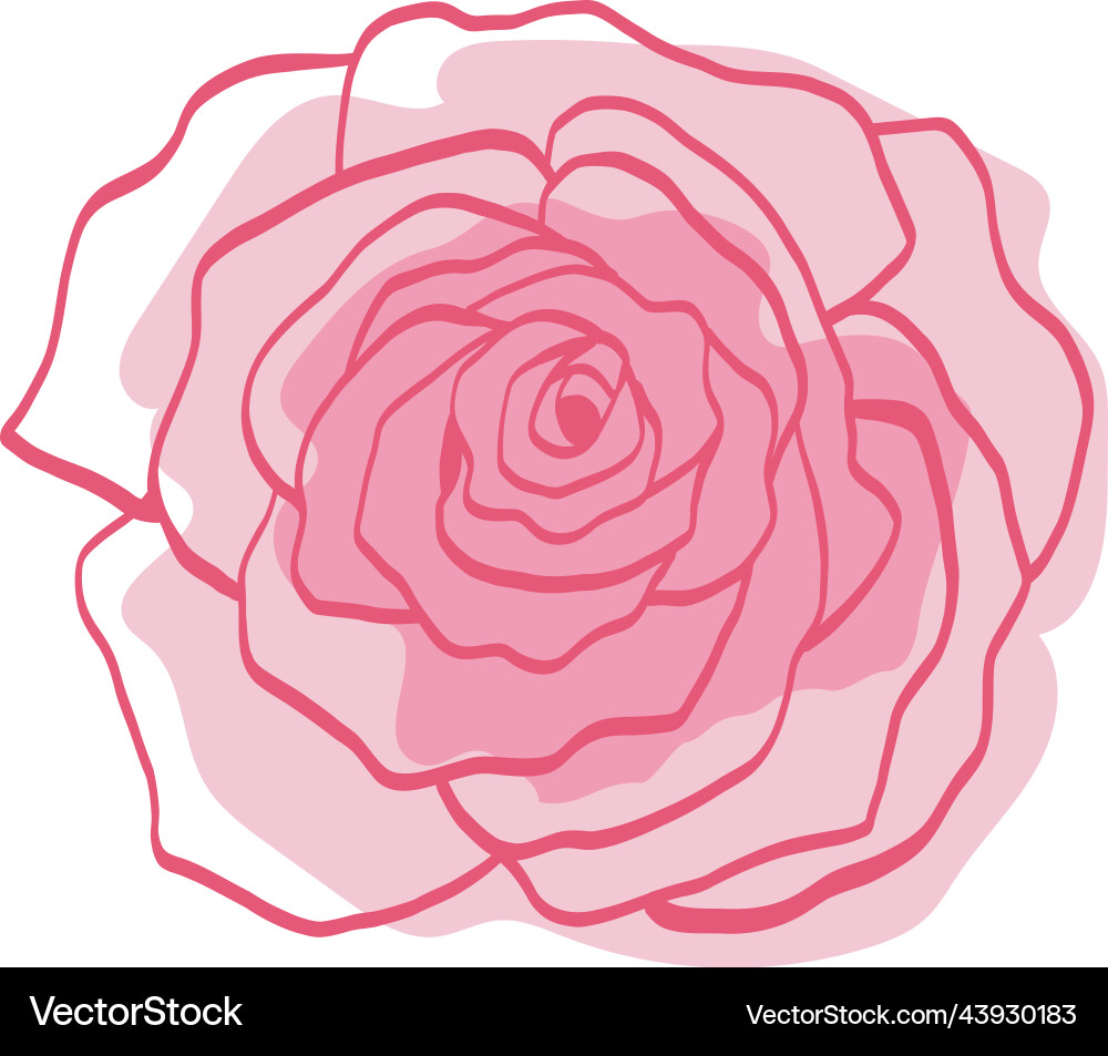 Rosa Rosen Knospe Blume Blumen Doodle Linie Kunst Rosa Rosen Knospe Blume Blumen Doodle Linie Kunst vektorbild