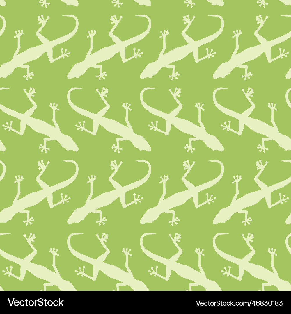 Seamless pattern with gecko lizards endless Vector Image
