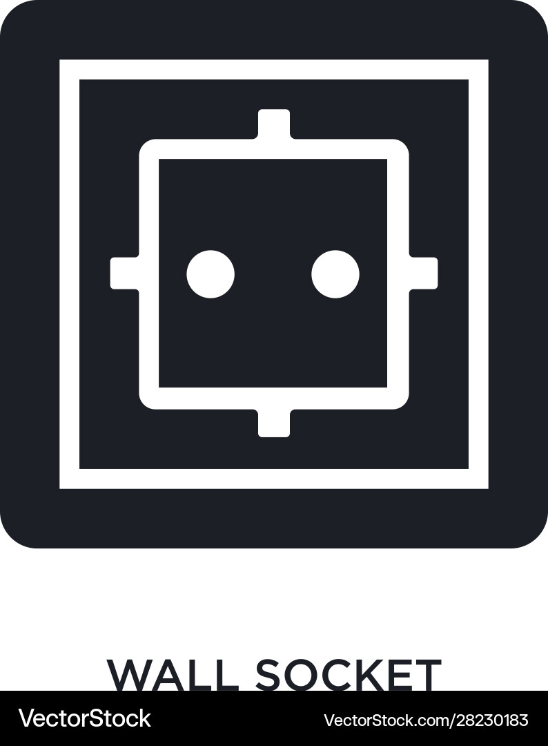 Wall socket isolated icon simple element from Wall socket isolated icon simple element from vector image