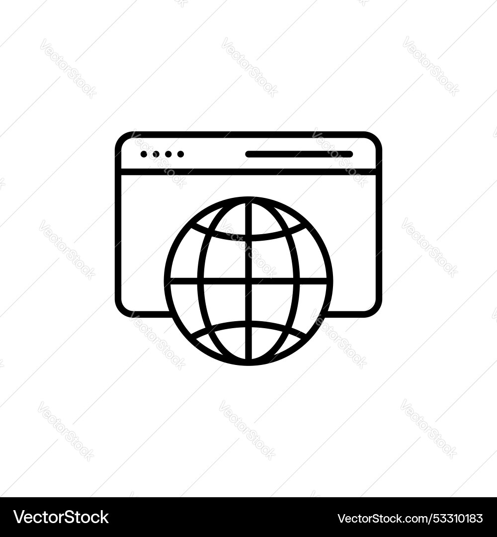 Website ui design icon isolated on white Vector Image