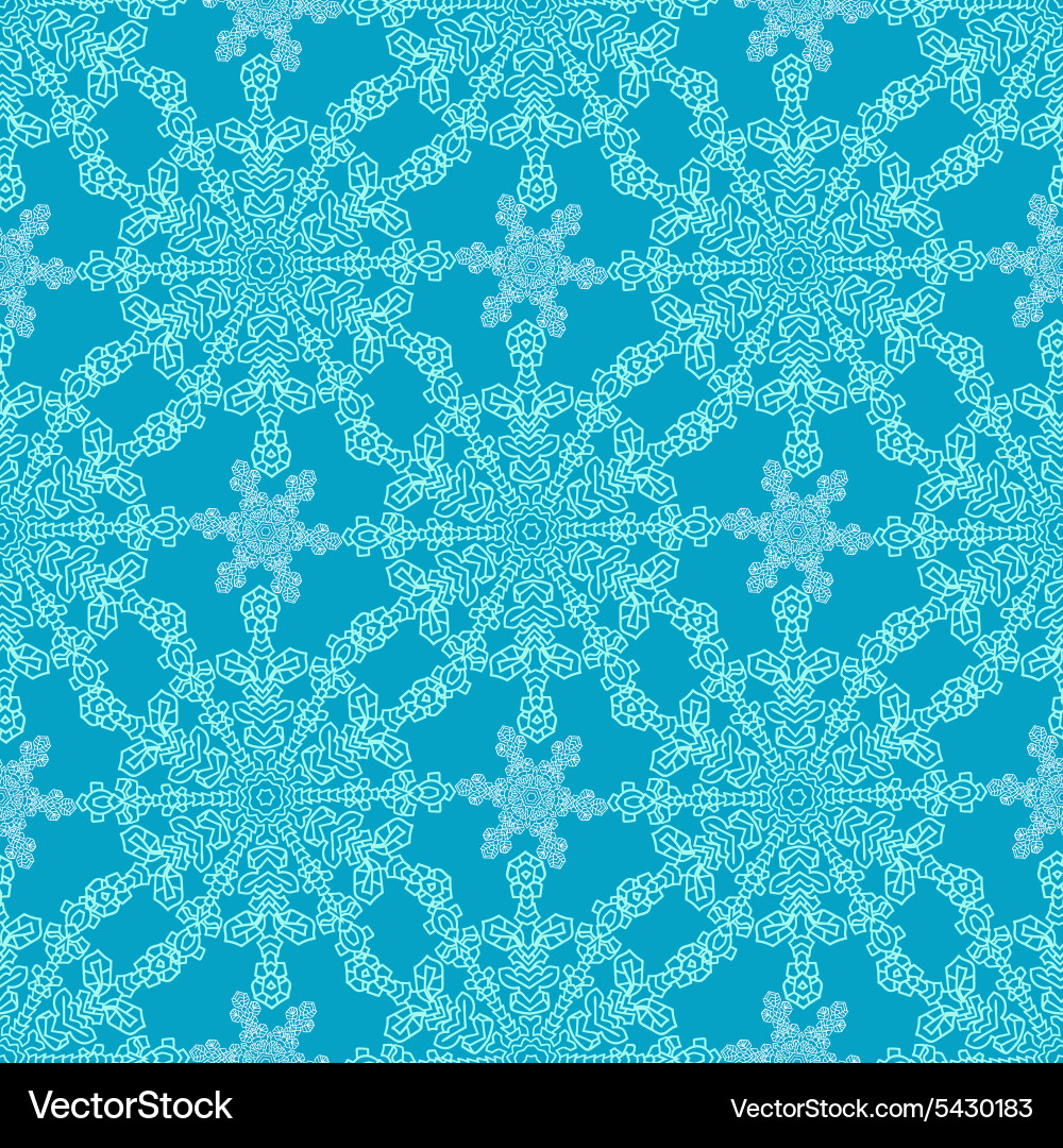 Winter Snowflake Pattern vector image