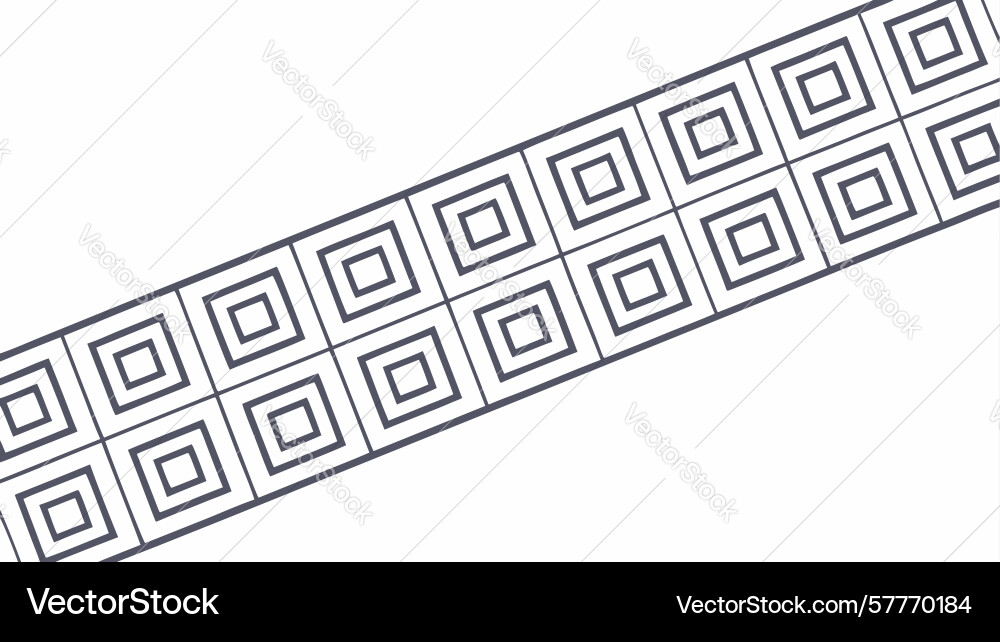 Abstract square grid pattern border design Vector Image