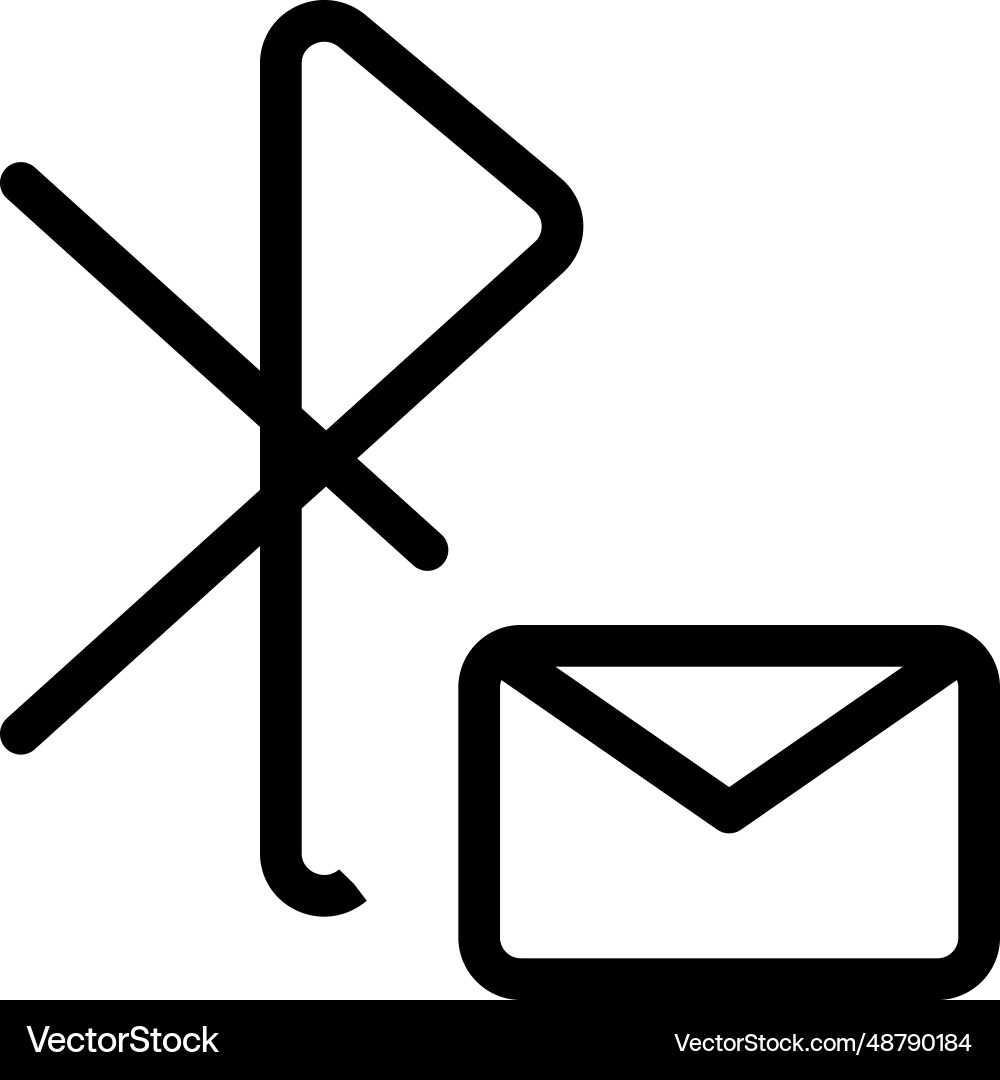 Bluetooth used to send text messages vector image