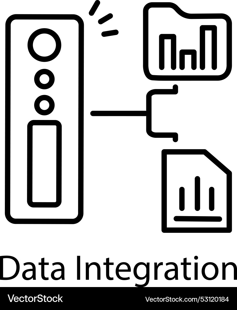 Data integration Vector Image