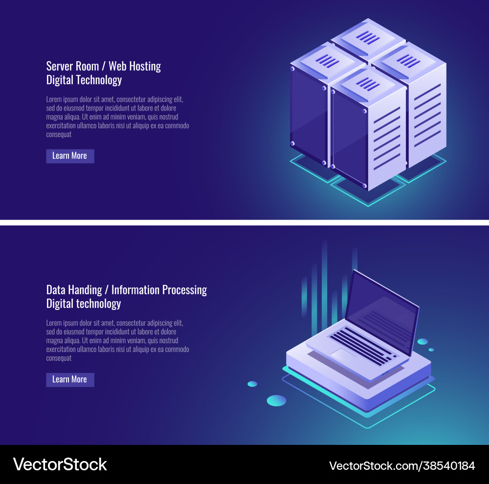 Isometric server room rack web hosting cloud data Isometric server room rack web hosting cloud data Vector Image
