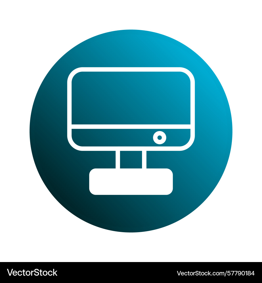 Minimalist monitor display icon for website Minimalist monitor display icon for website vector image