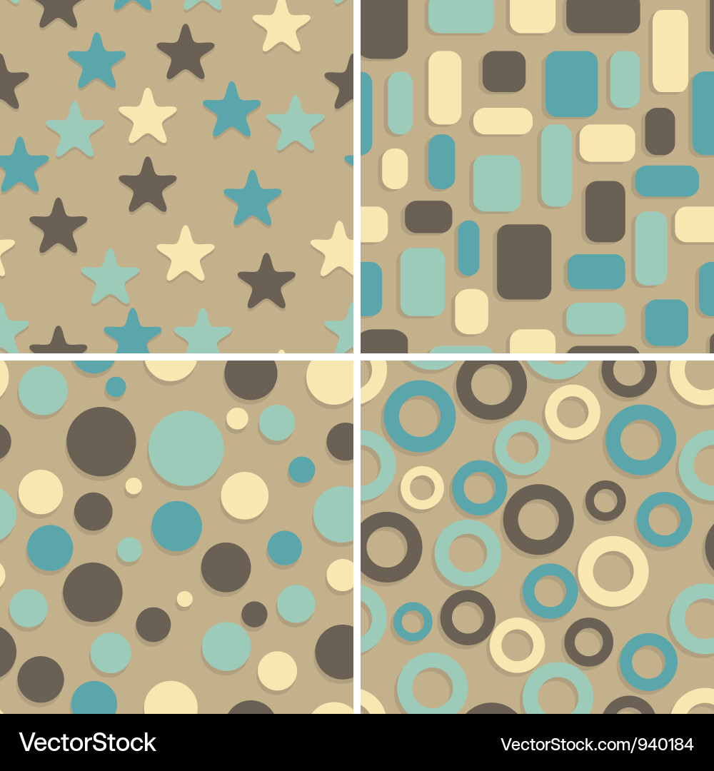 Retro Geometric Patterns vector image