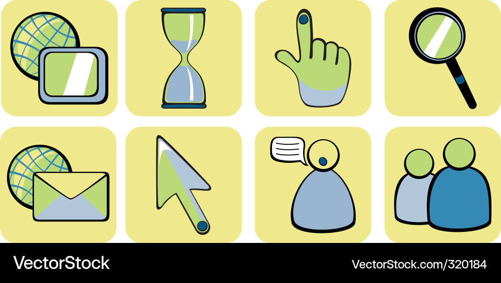 Website and internet icons Vector Image