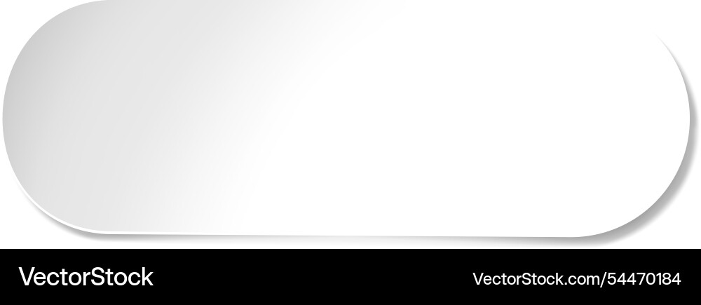 White rounded rectangle sticker with shadow effect Vector Image