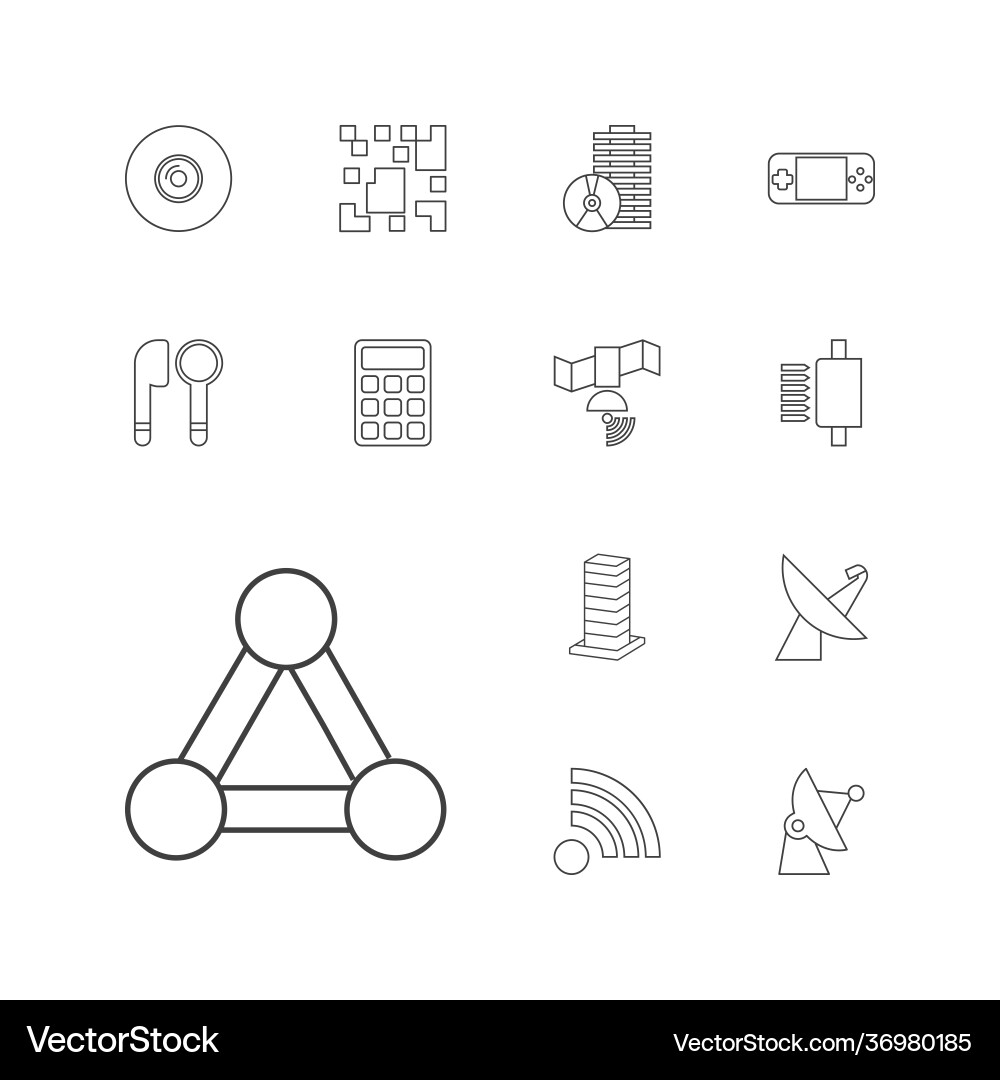 13 digital icons Royalty Free Vector Image - VectorStock