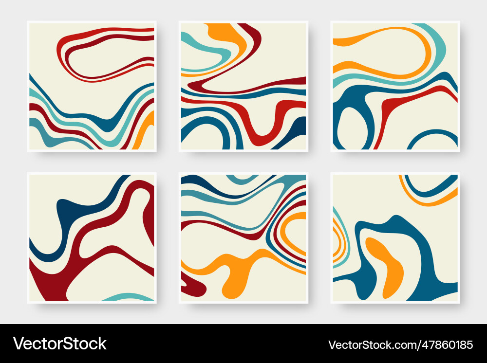 Abstract multicolored waves on a colored Abstract multicolored waves on a colored vector image