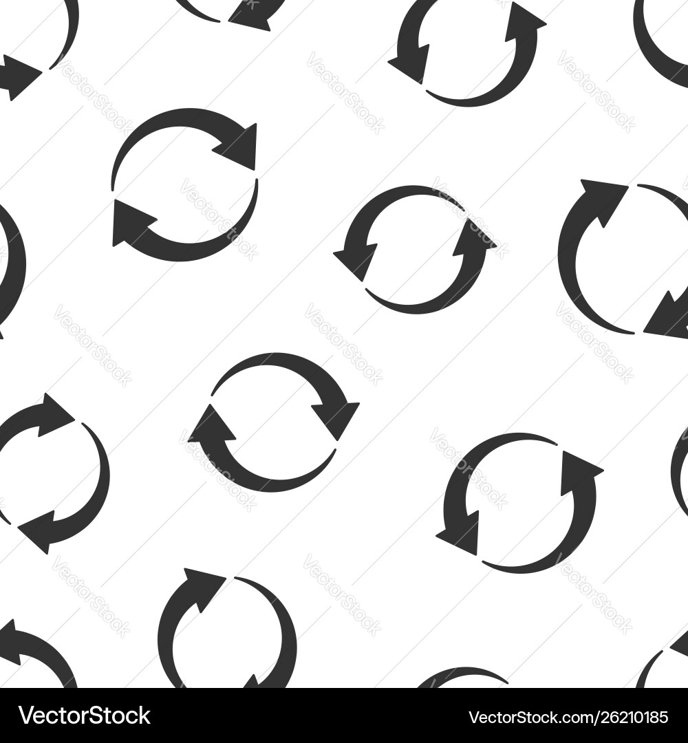 Arrow rotation icon seamless pattern background Arrow rotation icon seamless pattern background Vector Image
