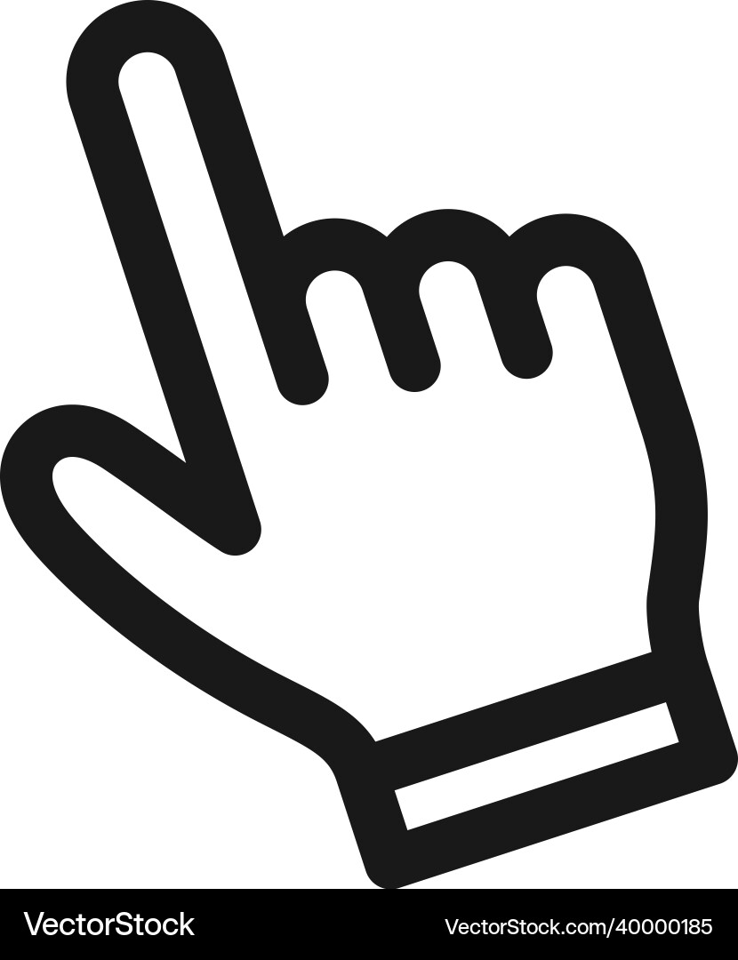 Click here cursor hand pointer finger tap icon vector image
