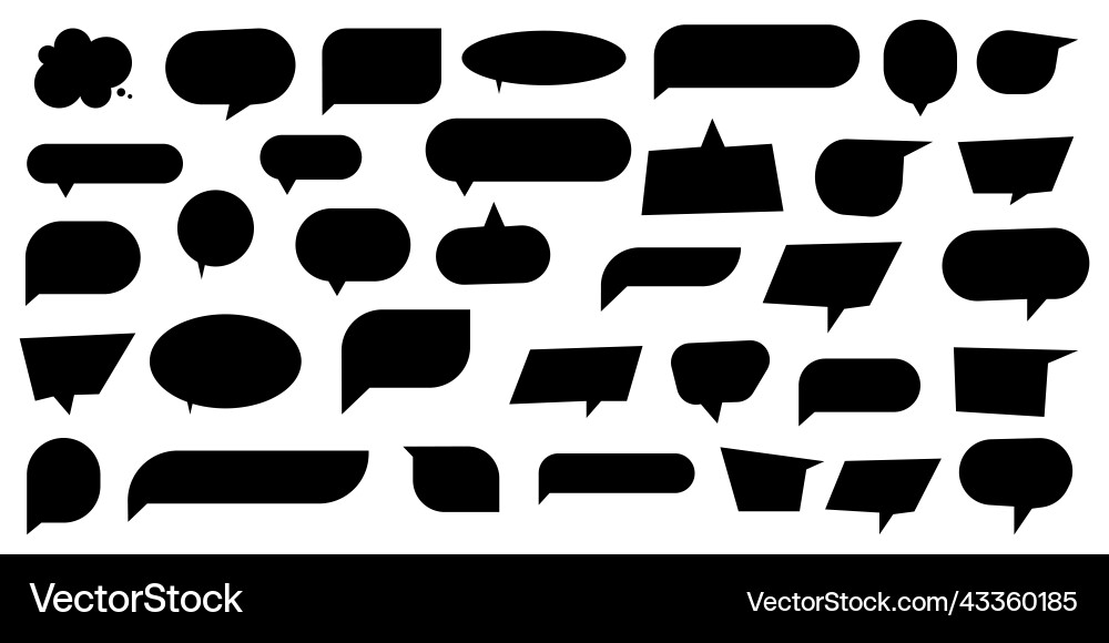 Dialog chat speech bubble text box Dialog chat speech bubble text box vector image