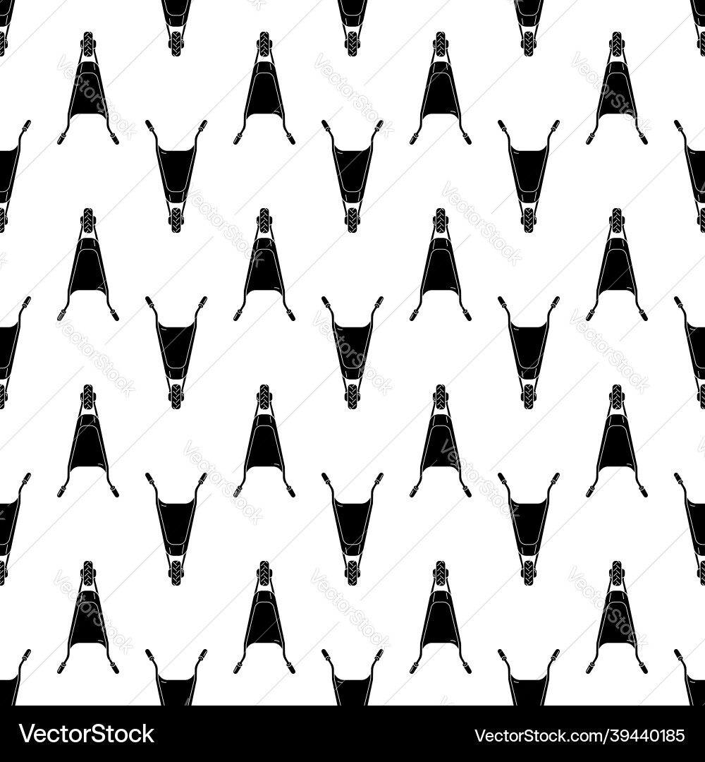 Front side wheelbarrow pattern seamless Vector Image