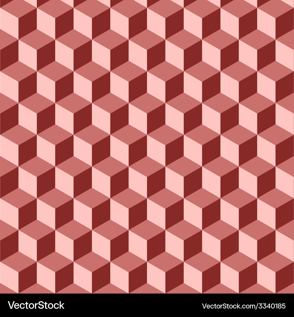 Isometric Red Cube Pattern vector image