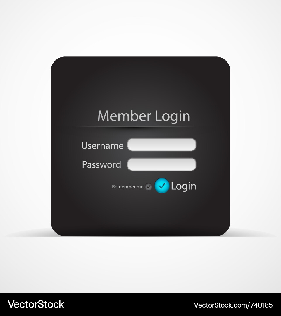 Login page Royalty Free Vector Image - VectorStock