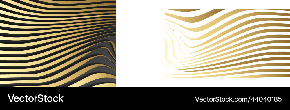 Luxury gold background wavy landscape vector image