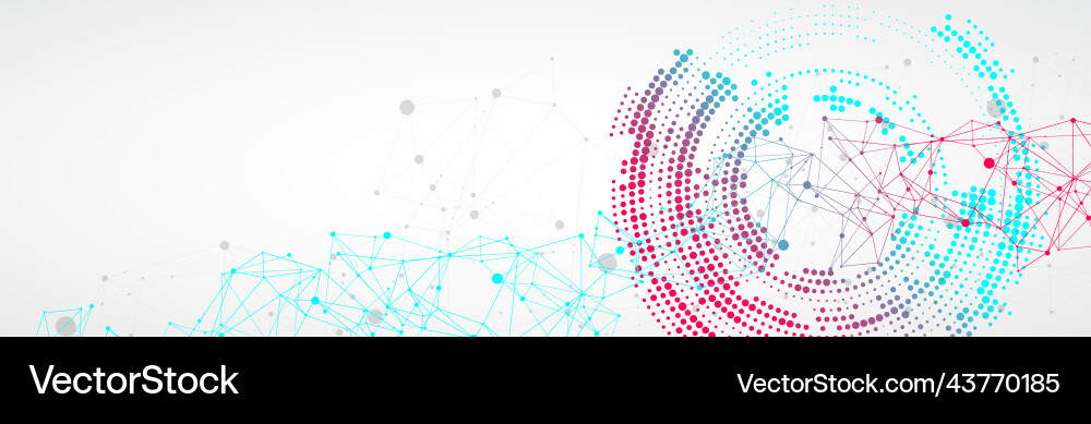 Polygonal science background with connecting dots Polygonal science background with connecting dots vector image