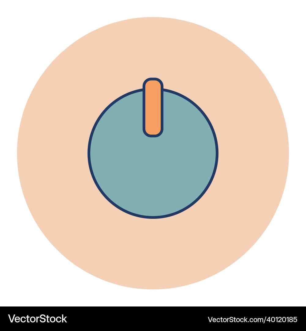 Power button color flat icon graph symbol Vector Image