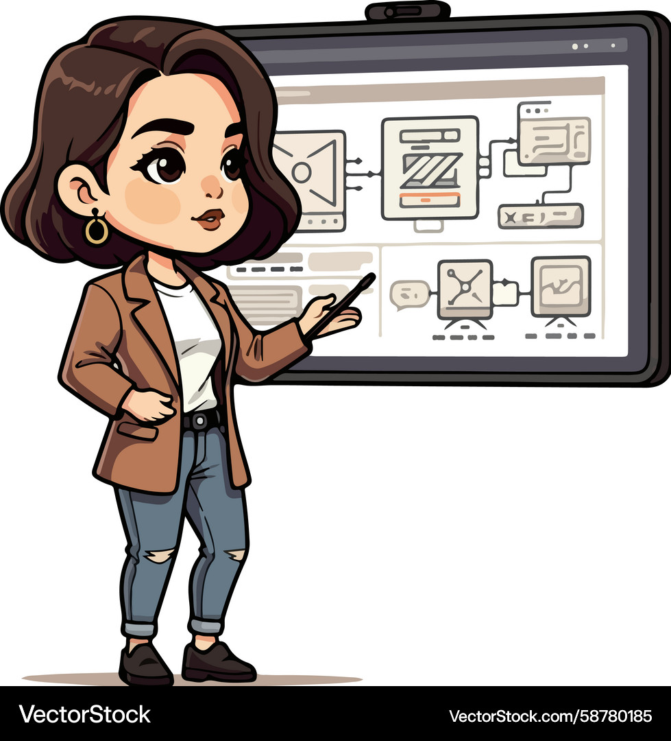 Software Developer Communication Vector Image