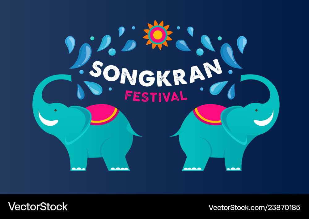 Songkran Wasserfestival thailand vektorbild