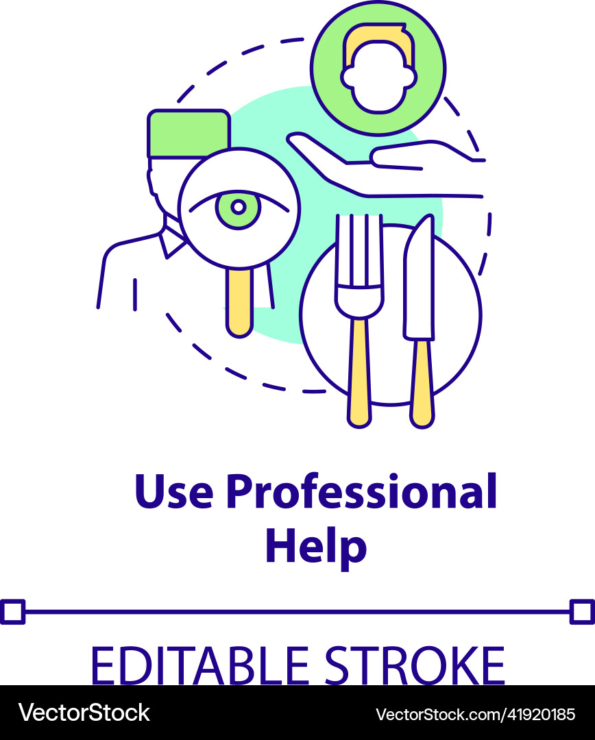 Use professional help concept icon Use professional help concept icon vector image