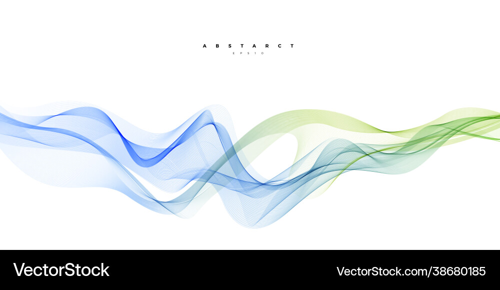 Wave element with abstract colorful lines vector image