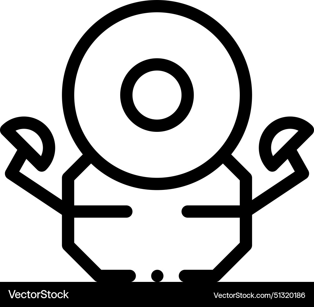 Alarm system icon thin linear style design Alarm system icon thin linear style design vector image