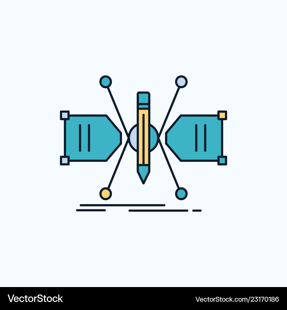 Architect constructing grid sketch structure flat Vector Image