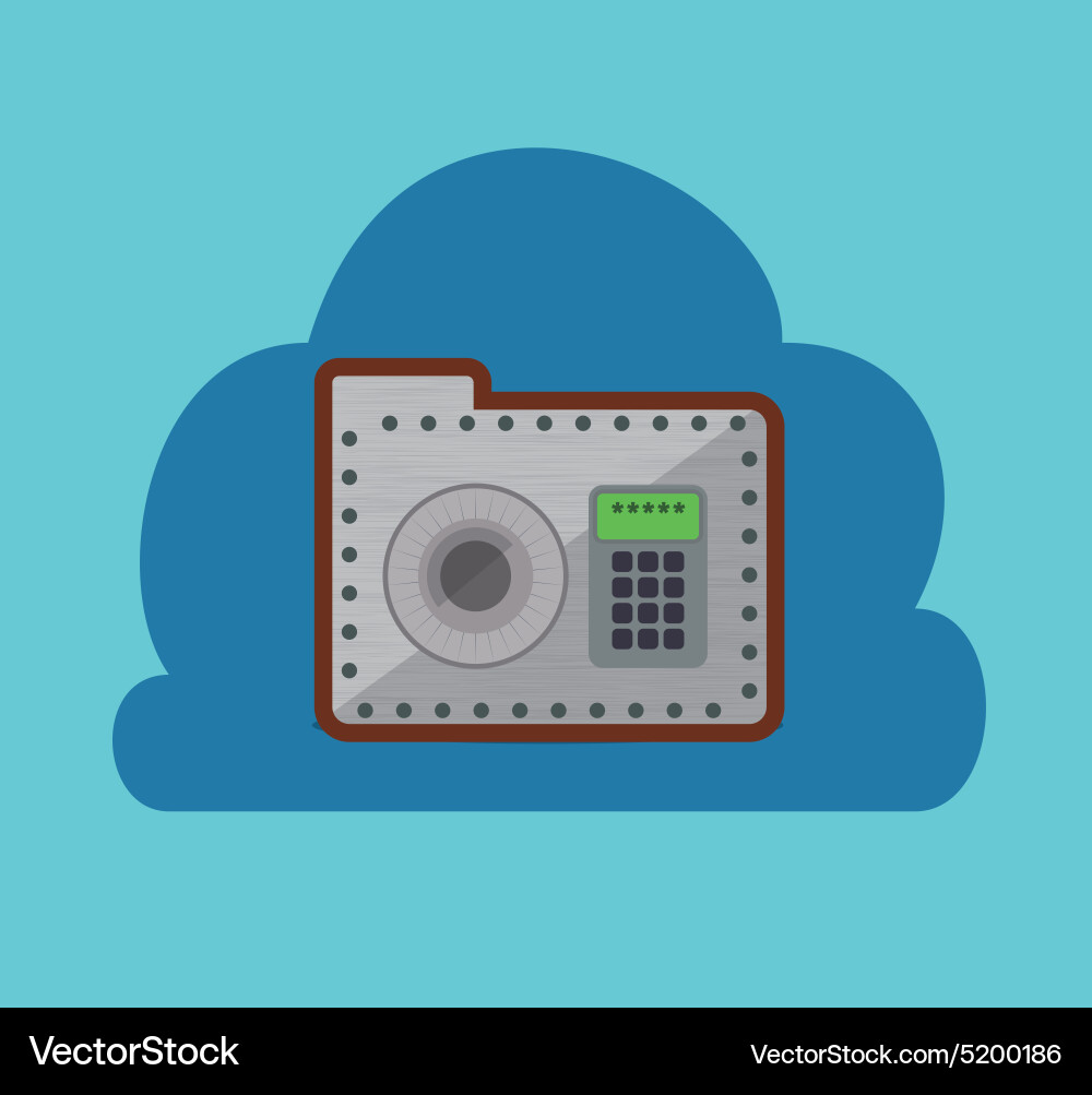 Cloud computing design vector image