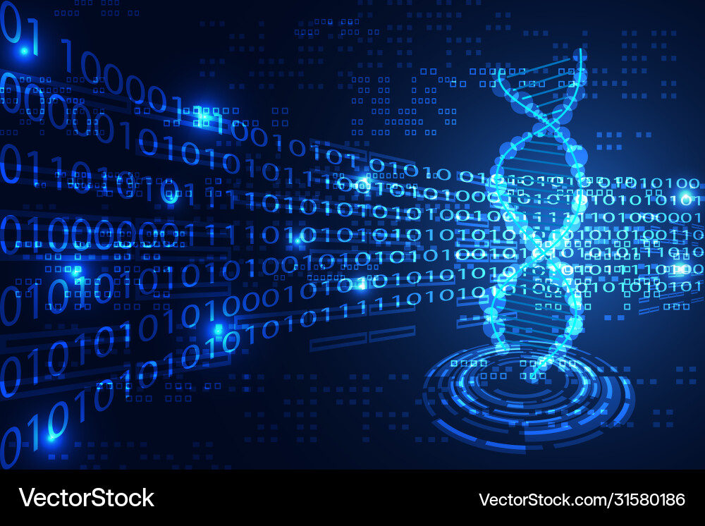 DNA Binary Code Technology vector image