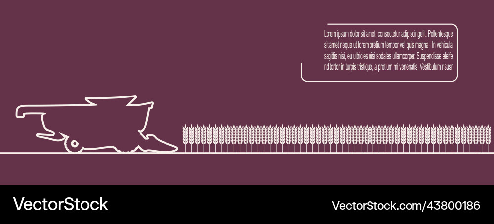 Harvesting machine working in the field combine Vector Image