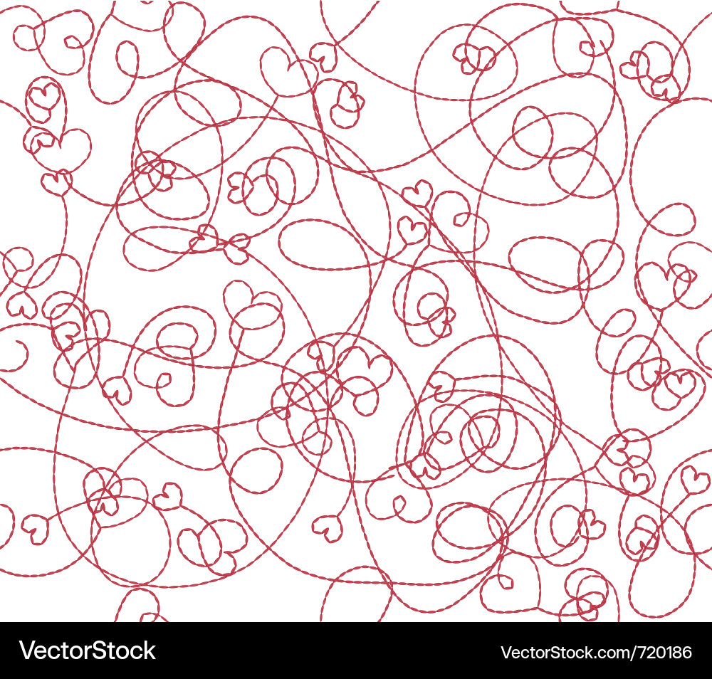 Heart Swirl Pattern vector image