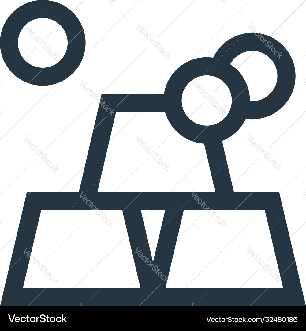 Ingots icon editable stroke linear Vector Image