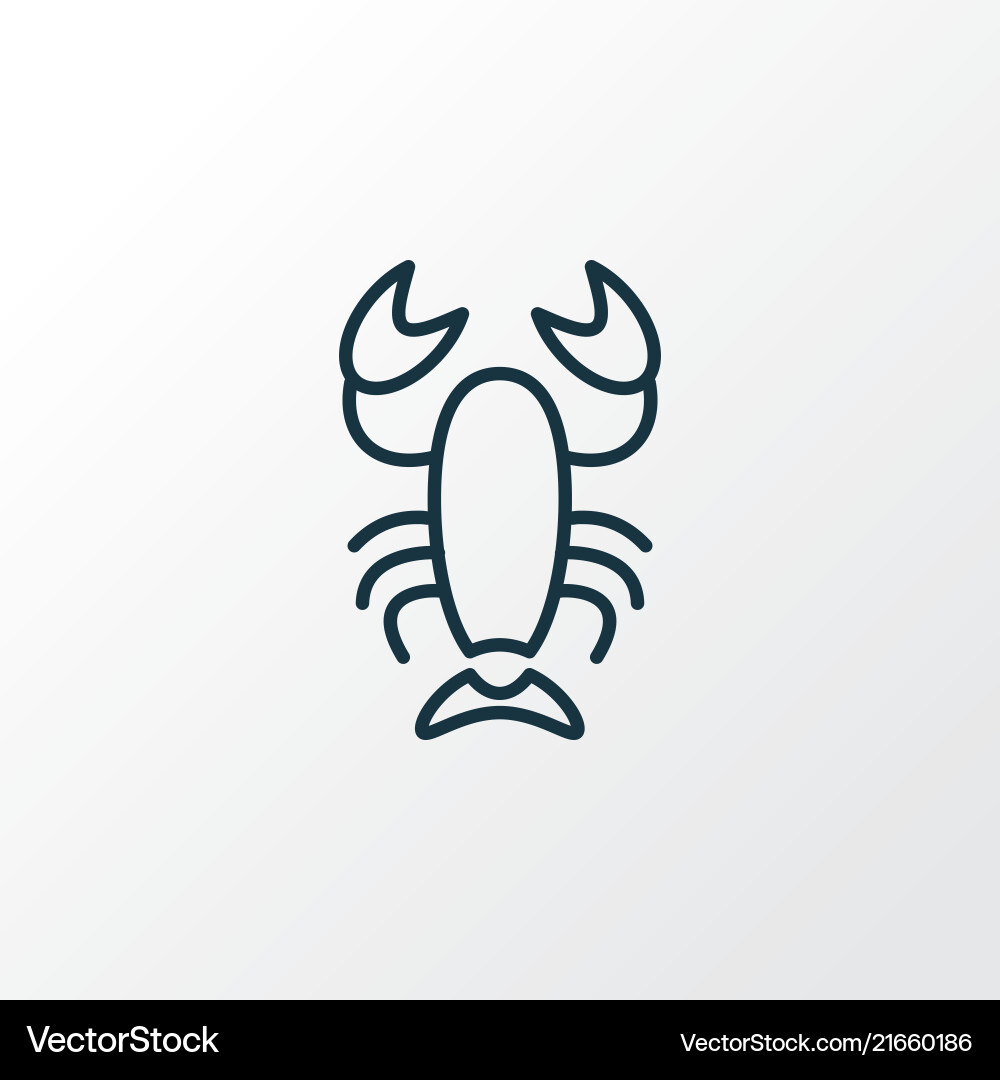 Lobster icon line symbol premium quality isolated Lobster icon line symbol premium quality isolated vector image