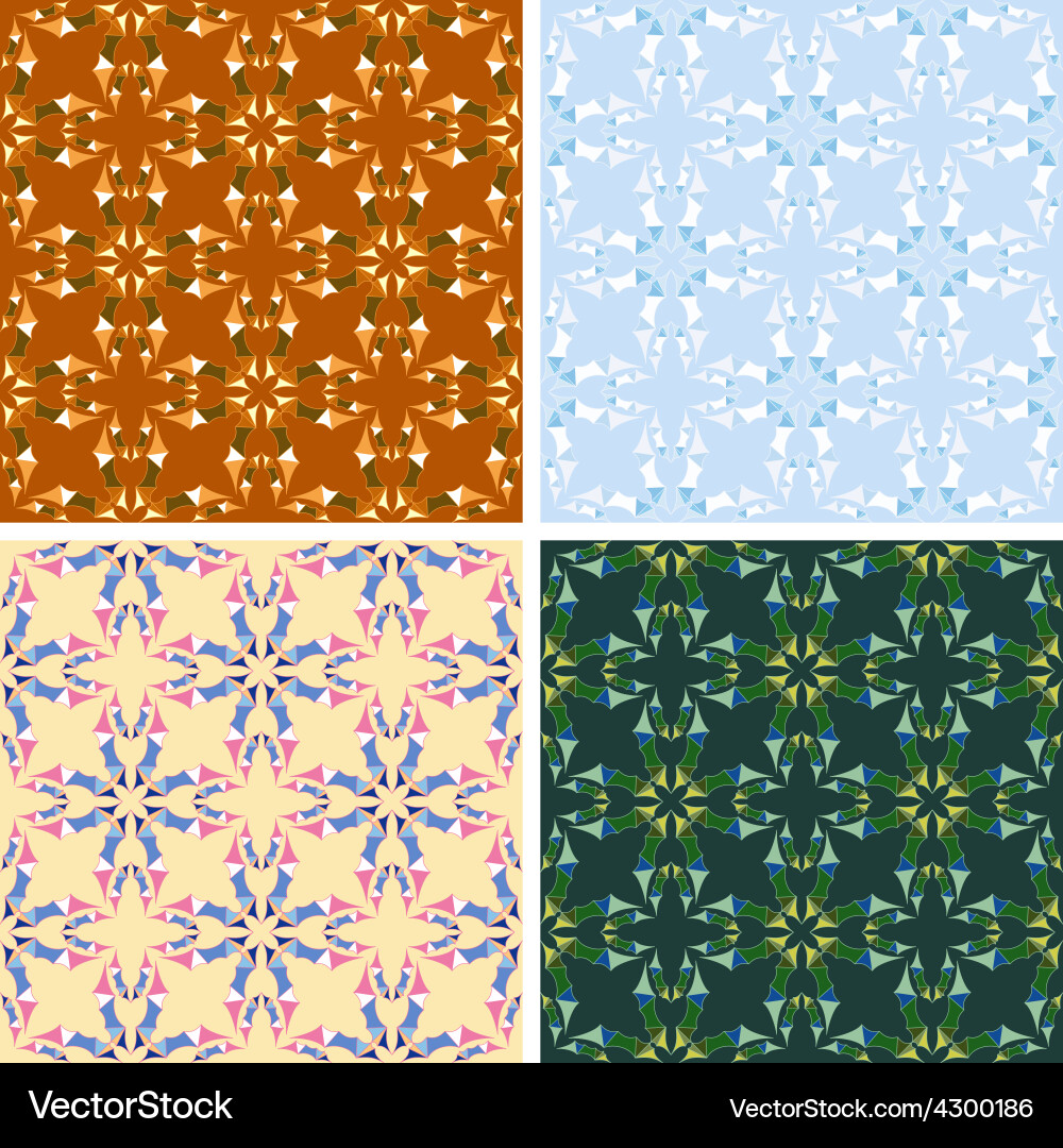 Seamless abstract art pattern set vector image